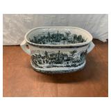 Large Ceramic Tureen with Transferware Design