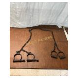 Iron Leg Shackles with Chain and Key