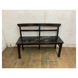 Wooden Bench with Dark Finish
