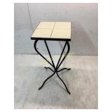 Wrought Iron Tile-Top Side Table