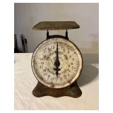 Rustic Metal Kitchen Scale with Dial Face