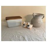 Ceramic Household Items Including Butter Dish, Duc