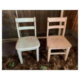 Painted Wood Ladder-Back Chairs