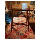 Wooden Rectangular Table on Trestle Base