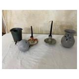 Artisan Pottery Vases and Candleholders