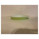 Green Milk Glass Pie Plate
