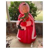 Plastic Holiday Mrs. Claus Light-Up Decoration