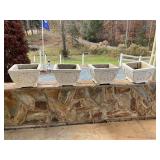 Five Decorative Concrete Planters