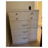 White Four-Drawer Wooden Dresser