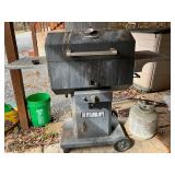 Steel Propane Barbecue Grill With Side Shelves