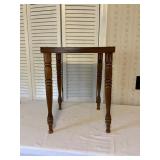 Oak Side Table with Turned Legs