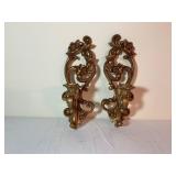 Gold-Tone Plastic Wall Sconces