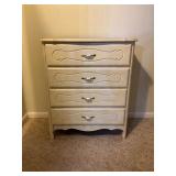Cream-Finished Wooden Four-Drawer Chest