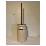 Stoneware Butter Churn with Wooden Dasher