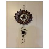 Metal Spiral Wind Chime with Horse Motif