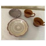 Turn of Burn Pottery Dish Set, 1986