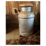 Metal Milk Can with Painted Lid