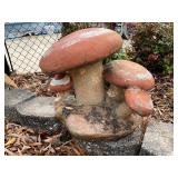 Concrete Mushroom Garden Sculpture