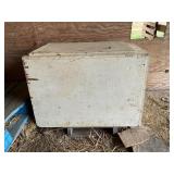 Wooden Storage Chest with Hinged Lid