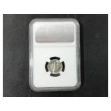 US 1959-D Dime, Silver, NGC MS 66 FT