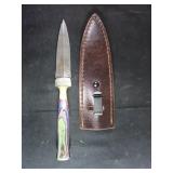A Handmade Damascus Steel Double-Edged Dagger Knif