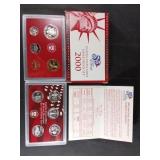 US 2000 Silver Proof Set, 10-Coin Collection, OGP