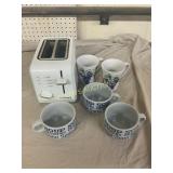 Cuisinart Toaster and Assorted Ceramic Mugs
