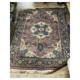 Hand-Knotted Oriental Rug with Floral Medallion