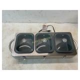 Nostalgia Triple Buffet Server With Lids