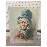 Clown Portrait Oil Painting by Leighton-Jones