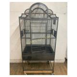 Metal Birdcage with Removable Panels and Casters