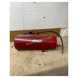 Red Portable Air Tank with Gauge and Hose