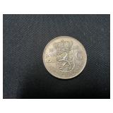 1966 Netherlands 2 1/2 Gulden Coin