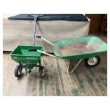 Green Speedy Green Spreader and Single-Wheel Wheel
