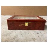 Wooden Watch Box with Glass Lid