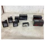 8 Used Sealed Lead-Acid Batteries
