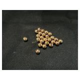 14K Yellow Gold Beads, Set of 25