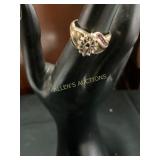 14K Gold Ring With Rubies, 4.8 Grams