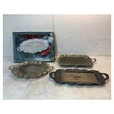 Three Silver-Plated Trays