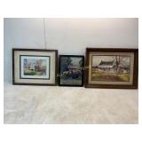 3 Framed Prints of Country Scenes