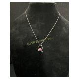 Sterling Silver Chain with Heart Pendant