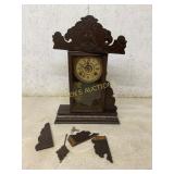 Wooden Mantel Clock with Pendulum