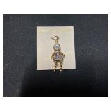 Gold-Over-Silver Pendant with Gemstones