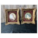 Framed Portrait Miniatures in Gilt Frames