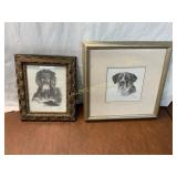 Signed Dog Portrait Prints in Frames
