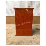 Burl Wood Watch Storage Cabinet With Glass Top