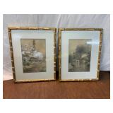 Framed Landscape Watercolor Paintings