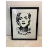 Framed Black and White Portrait Print