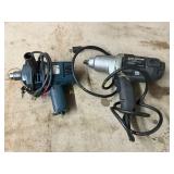 Two Electric Handheld Power Tools