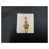 Gold Over Silver August Birthstone Pendant